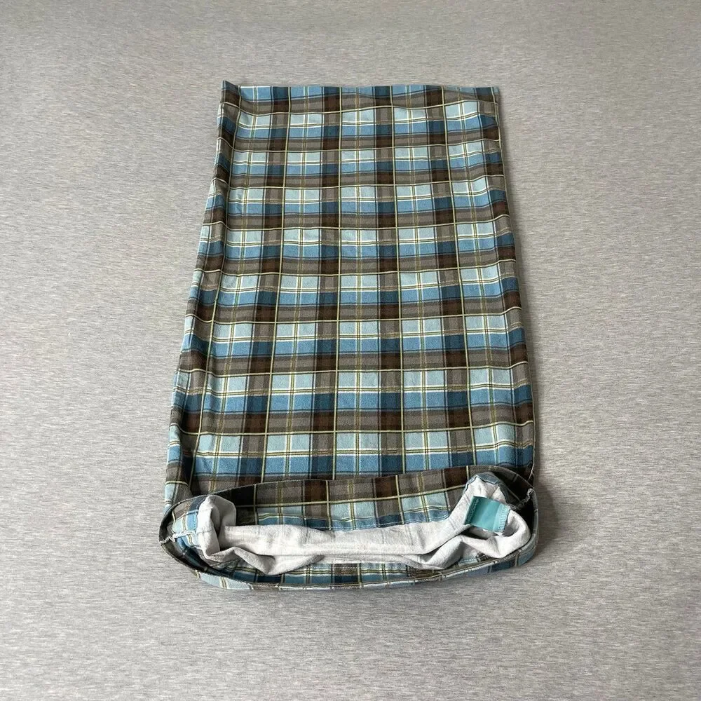 Target Home Y2K Vintage Blue Plaid Cotton Pillowcase
